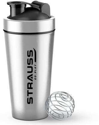 Strauss Stainless Steel Protein Shaker Bottle | Gym Shaker | Sipper Bottle | Gym Bottle 900 ml Shaker