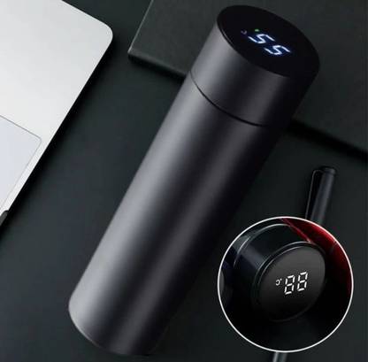 DPM LED temperature water bottle (note:YOU ARE MY STARS) hot & cool 500 ml Bottle  (Pack of 1, Black, Silver, Steel)