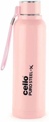 cello Puro Steel-X Benz Insulated Water Bottle 900 ml Bottle  (Pack of 1, Pink, Steel)