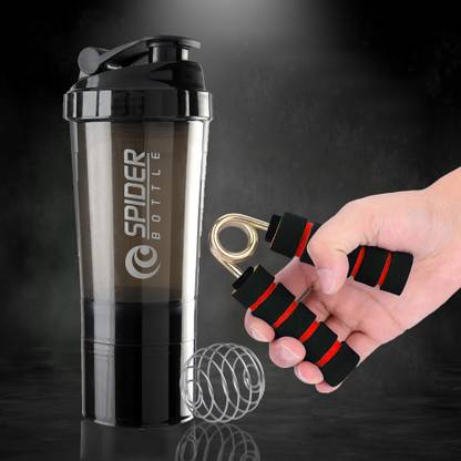 TRUE INDIAN Gym Shaker And Mini Griper Soft Grip & Foam Handle/Protein ...