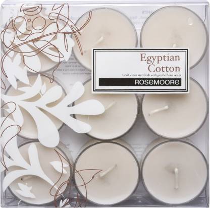 ROSeMOORe White Egyptian Cotton Scented Tea Lights Candle