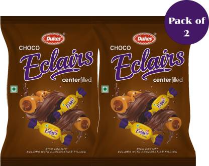 Dukes choco centrefilled Eclairs - Rich creamy eclairs with filling chocolate Candy