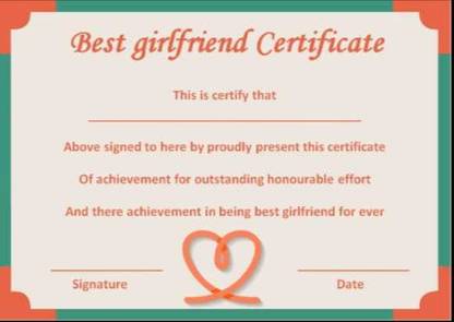 VIKASXPRESS Best Girlfriend certificate Greeting Card Price in India
