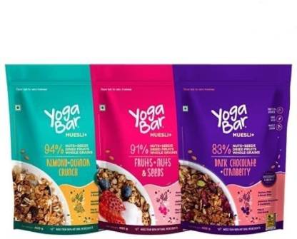 Yogabar Muesli Super Saver Combo | 1.2 kg | 92% Fruit and Nuts & Seeds ...