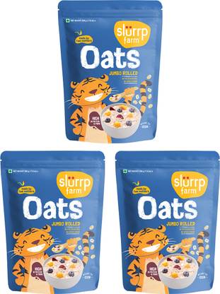 Slurrp Farm Rolled Oats, 100% Natural Wholegrain Rolled Oats