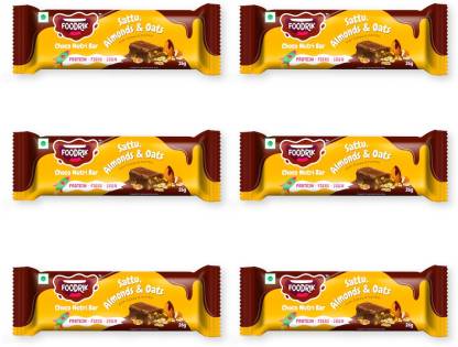 FOODRIK Chocolate Nutri | Sattu, Almonds, Oats, Dates & Honey Bars