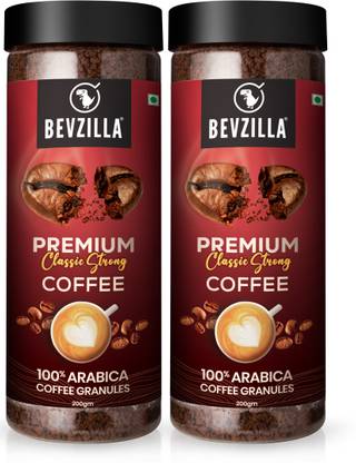 Bevzilla Pack of 2 100% Arabica Instant Premium Classic Strong Coffee Powder Instant Coffee  (2 x 200 g)