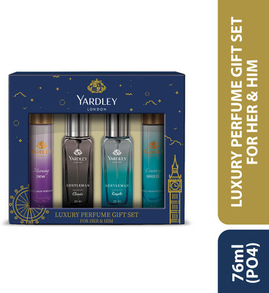 Yardley London Luxury Perfume Gift Set for Her & Him| 18ml x 2 + 20ml x 2 Combo Set