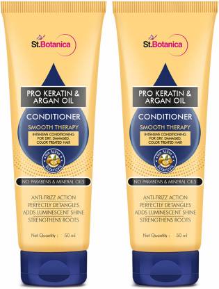 St.Botanica Pro Keratin and Argan Oil Smooth Therapy Conditioner 50 ml Pack of 2  (2 Items in the set)