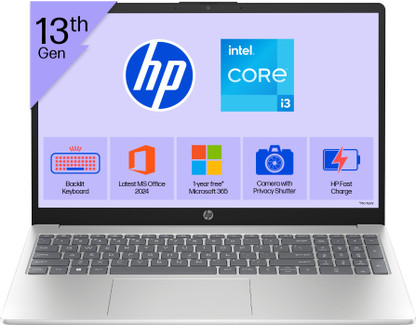 HP MSO 2024 Intel Core i3 13th Gen 1315U - (16 GB/512 GB SSD/Windows 11 Home) 15-fd0574TU Thin and Light Laptop