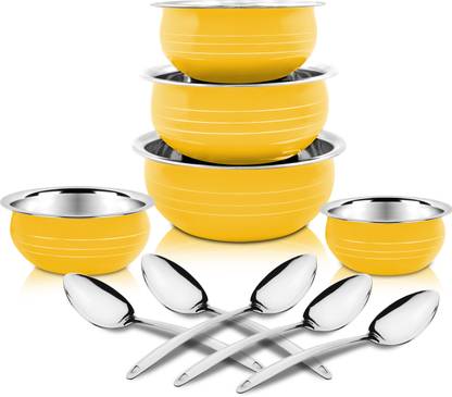 Classic Essentials Induction Bottom Cookware Set  (Stainless Steel, 10 – Piece)