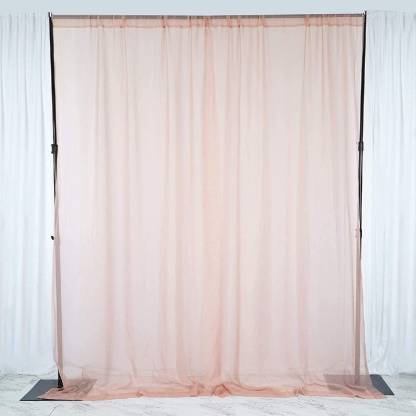 BANSURI ARISTOCRATIC Peach Color Backdrop Decoration Cloth with Sheer net  Curtain Fabric for Ceremony Photo Shoot, Wedding Party ,Stage Background,  net parda ,Set of 2 Price in India - Buy BANSURI ARISTOCRATIC