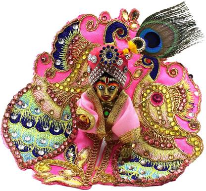 Yellow Polka Dot Laddu Gopal Dress - Cotton Outfit For Baby Krishna Doll (Sizes 0 To 4)