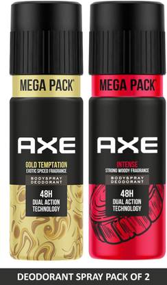 AXE Gold Temptation and Intense Deodorant Spray – For Men  (430 ml, Pack of 2)