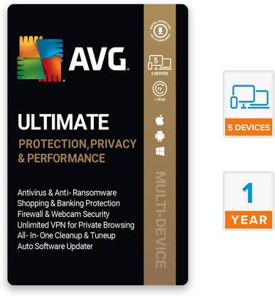 AVG Total Security Multi Device 5 Devices PC (Total Security ...