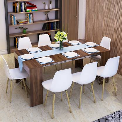 Pengu Engineered Wood 8 Seater Dining Table Price in India - Buy Pengu ...
