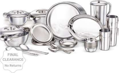 [For Paytm Wallet] Judge by TTK Prestige Pack of 51 Stainless Steel Dinner Set  (Silver)