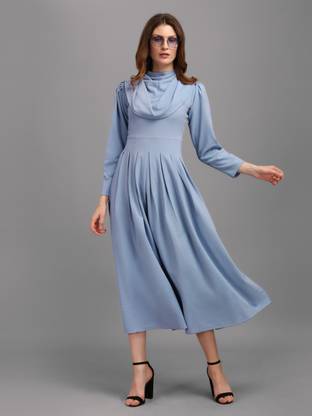 PURVAJA Women Empire Waist Purple Dress