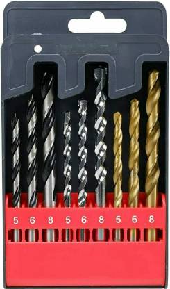 VTH 9pc Drill Bit Set 9pc Drill Bit Set For Wood, Metal and Concrete ...