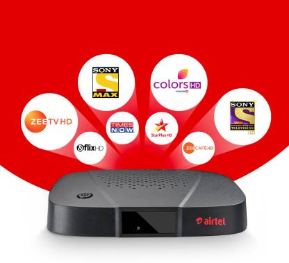 Airtel Digital TV Only HD Set Top Box | 1 Month Family Sports Kids Pack |  Recording Feature| Fast Delivery Price in India - Buy Airtel Digital TV  Only HD Set Top