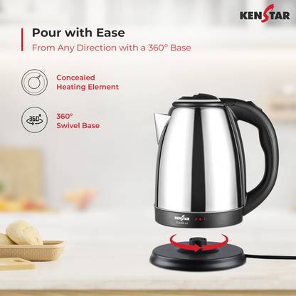 Kenstar Estella 1.6 Electric Kettle  (1.6 L, Steel) at Rs. 500