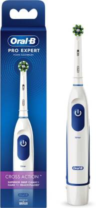 Oral-B Pro Expert Battery Operated with replaceable brush head Electric Toothbrush  (White)