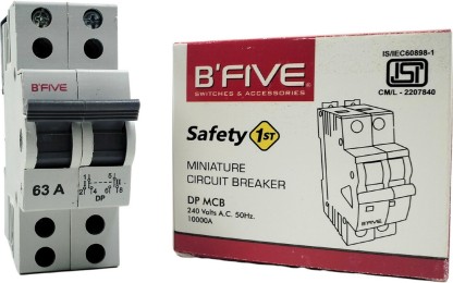 B'five 63 A. DP Changeover Switch Disconnector Double Pole Residential ...