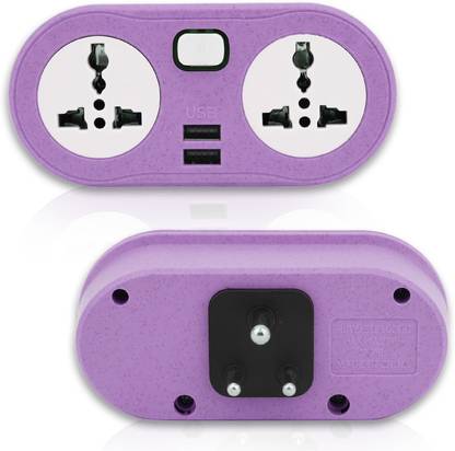 Daily Needs Shop Multi Plug Compact 3 Pin Universal Socket & 2 USB Port ...
