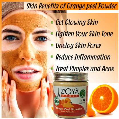 ZOYA PARIS (ORGANIC) Orange Peel Powder For Face Pack And Hair Pack. -  Price in India, Buy ZOYA PARIS (ORGANIC) Orange Peel Powder For Face Pack  And Hair Pack. Online In India,