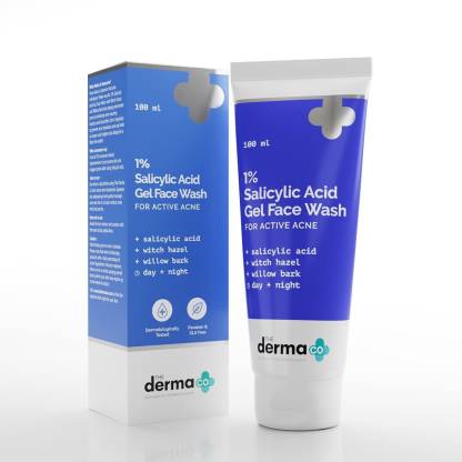 The Derma Co 1% Salicylic Acid Gel  with Salicylic Acid & Witch Hazel for Active Acne Face Wash