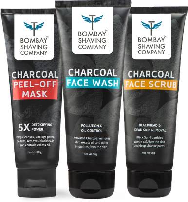 BOMBAY SHAVING COMPANY 3-in-1 Activated Charcoal Facial Kit  (3 x 50 g)