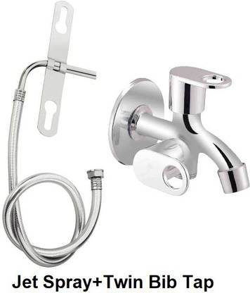Senkiddpro by Senkiddpro 2way/twin Bib-tap/Angle Wall with Jet Spray Fitting for Bathroom ...