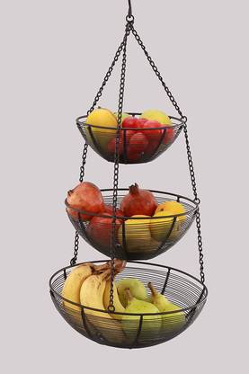 as industries Metal 3 Tier Round Hanging Fruit Basket Kitchen ...
