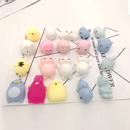 24 Pezzi Mochi Squishy Pasquali – Animaletti Kawaii Antistress Morbidi, Riempitivi Per Uova E Bomboniere Per Bambini
