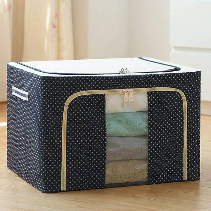 RUSHABH ENTERPRISE Steel frame Double Opening Zipped Clothes Storage ...
