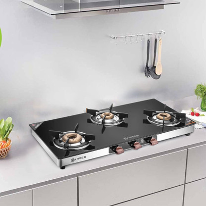 three burner automatic gas stove
