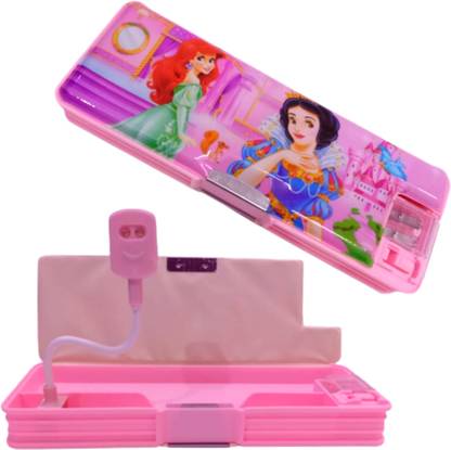 | Best Hub Barbie doll Geometry Box With Adjustable Lamp Light Cartoon Art Plastic Pencil Box - | Best Hub Barbie doll Geometry Box With Adjustable Lamp Light Cartoon Art Plastic Pencil Box -