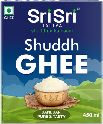 Sri Sri Tattva Shuddh Ghee - Danedar, Pure & Tasty 450 ml Tetrapack