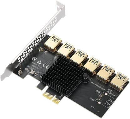 microware NVIDIA PCIe Converter Riser Card PCI-E 1 To 6 External 16X ...