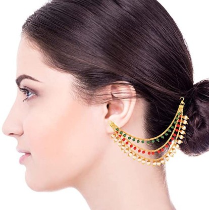 Pearl Chain Gold ear to Hair Accessories Sahara Chain 