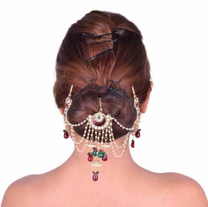 SheCARIO Hair Brooch | Traditional Juda Accessories | Gold Plated Ambada  Pin Hair Pin Price in India - Buy SheCARIO Hair Brooch | Traditional Juda  Accessories | Gold Plated Ambada Pin Hair