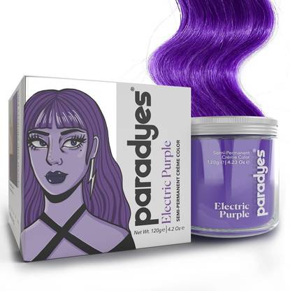 Paradyes Ammonia Free Electric Purple Semi-Permanent Hair Color 120gm
