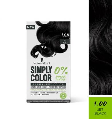 Schwarzkopf Simply Color Permanent Hair Colour ,  Jet Black - Price in  India, Buy Schwarzkopf Simply Color Permanent Hair Colour ,  Jet Black  Online In India, Reviews, Ratings & Features 