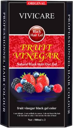 VIVICARE New Fruit Vinegar Black Gel Colour (2 Bottle) , BLACK , Green -  Price in India, Buy VIVICARE New Fruit Vinegar Black Gel Colour (2 Bottle)  , BLACK , Green Online