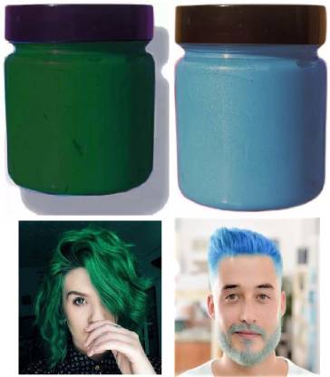 tanvi27 Temporary hair styling combo hair color wax for men and women , dark  green and sky blue - Price in India, Buy tanvi27 Temporary hair styling  combo hair color wax for