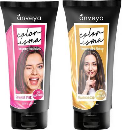 Anveya Colorisma Summer Pink & Champagne Gold Temporary One-Wash Hair Color 30ml Each , Summer Pink + Champagne Gold - Price in India, Buy Anveya Colorisma Summer Pink & Champagne Gold Temporary Anveya Colorisma Summer Pink & Champagne Gold Temporary One-Wash Hair Color 30ml Each , Summer Pink + Champagne Gold - Price in India, Buy Anveya Colorisma Summer Pink & Champagne Gold Temporary