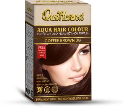 QuikHenna Organic Aqua Powder Hair colour- 3G Coffee Brown 110gm , Coffee  Brown - Price in India, Buy QuikHenna Organic Aqua Powder Hair colour- 3G  Coffee Brown 110gm , Coffee Brown Online