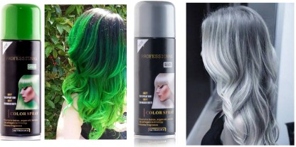 ADJD GREEN  SILVER Temporary hair color Spray instant hair colour for man  and woman  GREEN SILVER  Price in India Buy ADJD GREEN  SILVER Temporary  hair color Spray instant