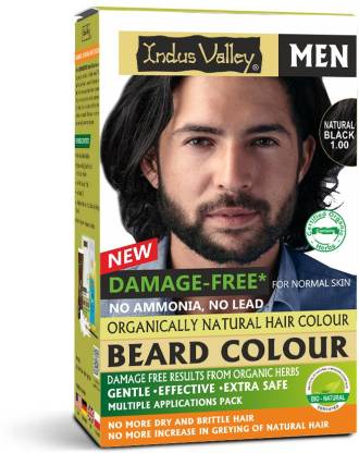 Indus Valley Damage free Men Beard Natural Black Hair Color - No Ammonia,  No Lead , Black - Price in India, Buy Indus Valley Damage free Men Beard  Natural Black Hair Color -