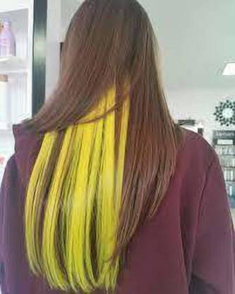 Alizz Set Of 4 Pcs Colored Highlight Synthetic Streak For Women Girls Yellow  Hair Extension Price in India - Buy Alizz Set Of 4 Pcs Colored Highlight  Synthetic Streak For Women Girls